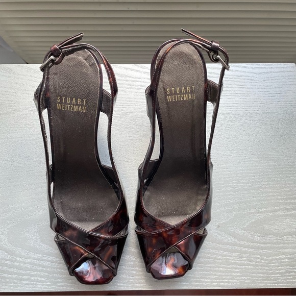 Stuart Weitzman Tortoise Shell Slingback Pumps Size 6. - Picture 1 of 6